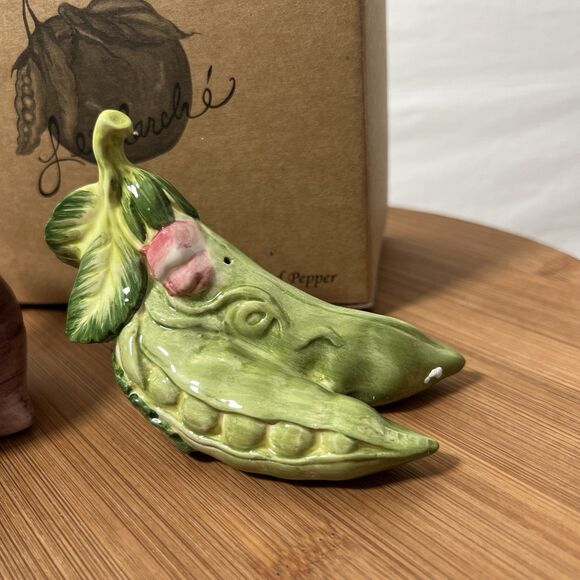 Vintage Fitz and Floyd Le Marche Whimsical Ceramic Salt And Pepper Set! - Picture 2 of 5